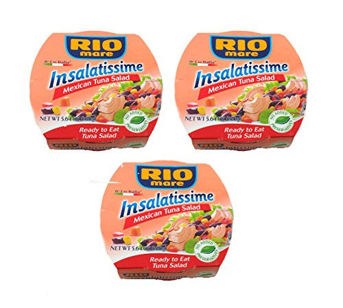 Rio Mare Insalatissime Mexican Tuna Salad Ready To Eat - 3 Cans - 5.64 Ounce Each