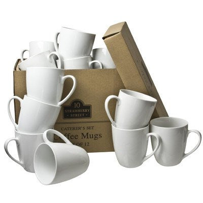 Catering Mug Set - White, Set of 12