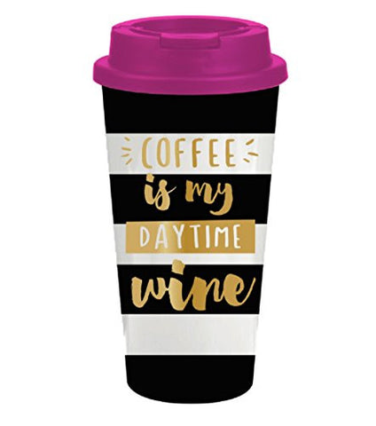 16oz Travel Tumbler Coffee Is My Daytime Wine with Slider Lid