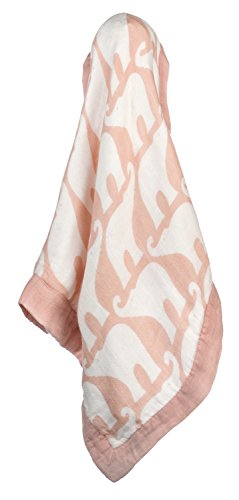 Bamboo Mini Lovey 18” x 18”, Rose Elephant