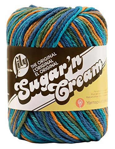 Lily Sugar'n Cream Yarn - Ombre Capri 95 Yards 2 OZ