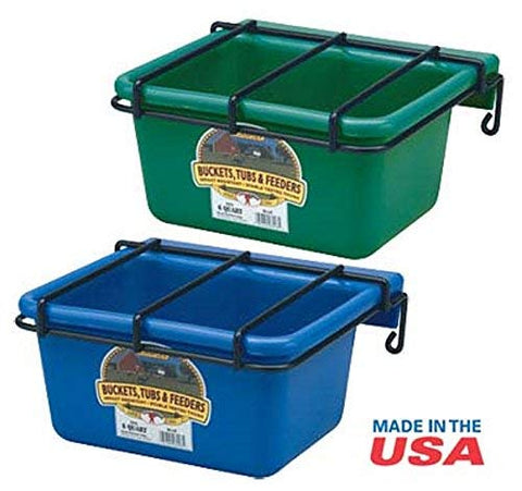 Miller Mfg Co Inc - Utility Feeder #MF6, Hook Over, Blue, 6 qt