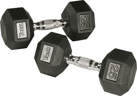 70 lbs Rubber Hex with Chrome Ergo Handle