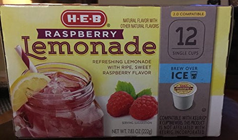 H‑E‑B Brew Over Ice, Raspberry Lemonade Single Serve Cups 12 ct.