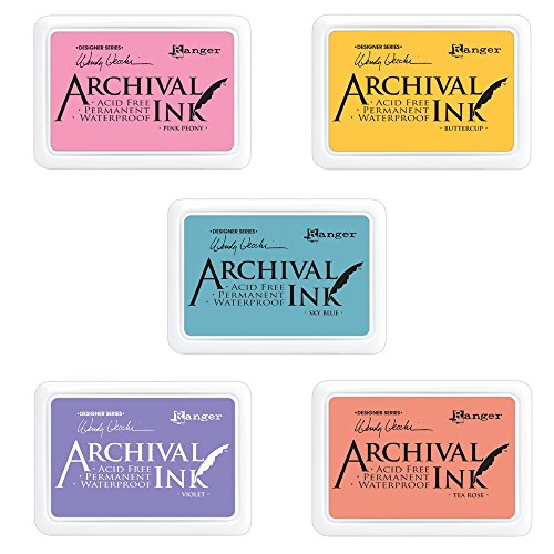 #0 Archival Ink Pad, Designer Series - Wendy Vecchi Buttercup, #0 Archival Ink Pad, Designer Series - Wendy Vecchi Tea Rose, #0 Archival Ink Pad, Designer Series - Wendy Vecchi Pink Peony, #0 Archival Ink Pad, Designer Series - Wendy Vecchi Violet and #0