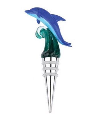 DOLPHIN WINE STOPPER 4"H