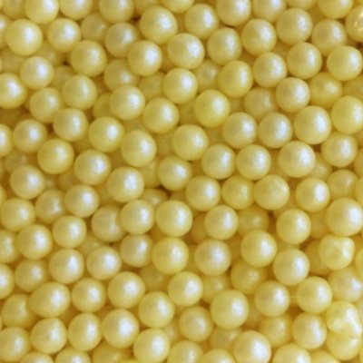 Yellow 3-4MM Sugar Pearls, 16 oz