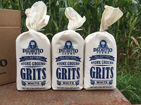 Stone Ground White Grits, 2 lb. Cotton Bag