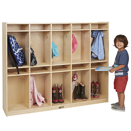 Birch 10-Section Storage Locker - Natural