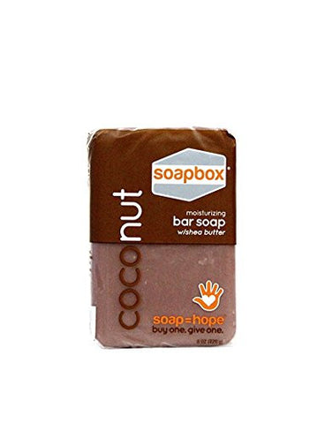 SoapBox Soaps Bar Soap, Coconut Oil, 8 Ounce (Pack of 3)