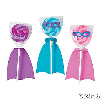 Superhero Girl Swirl Pop Set - 12pcs