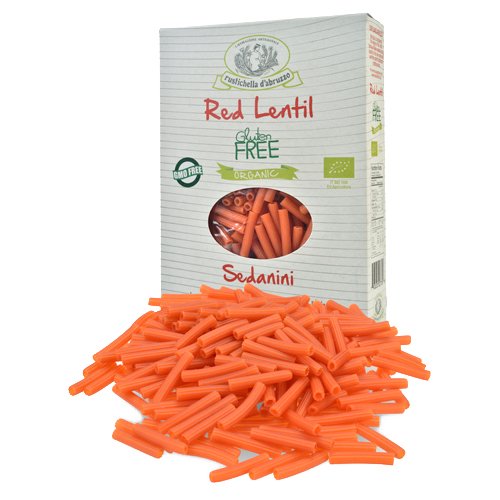 Alternative Flour Pasta, Red Lentil Sedanini, 250 gr