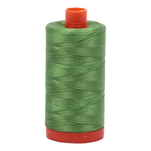 Aurifil A1050-1114 Solid 50wt 1422yds Grass Green Mako Cotton Thread