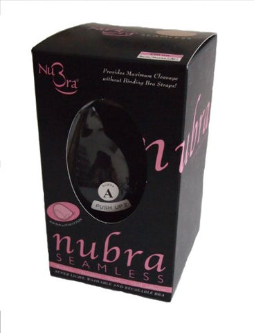 NuBra Seamless Push Up Adhesive Bra with Molded Pads SE998 (E, Black)