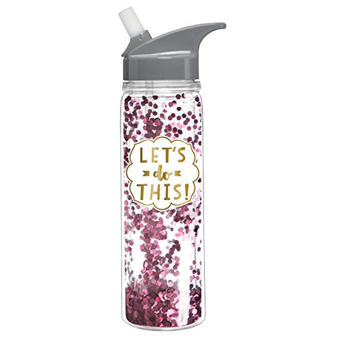 18oz Let's Do This Confetti Loop Water Bottle with Loop Lid & Spout