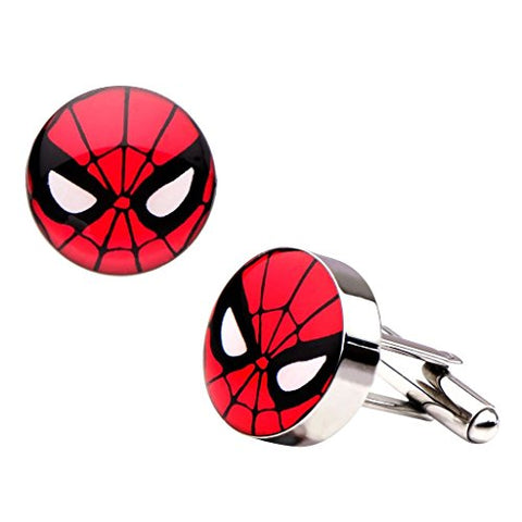 Men's Stainless Steel Spider-Man Logo Cufflinks
