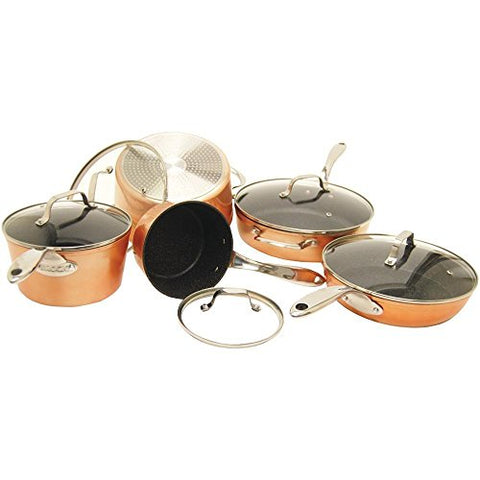 The Rock, Copper Tone with Riveted Cast Handle, 10 Piece Set