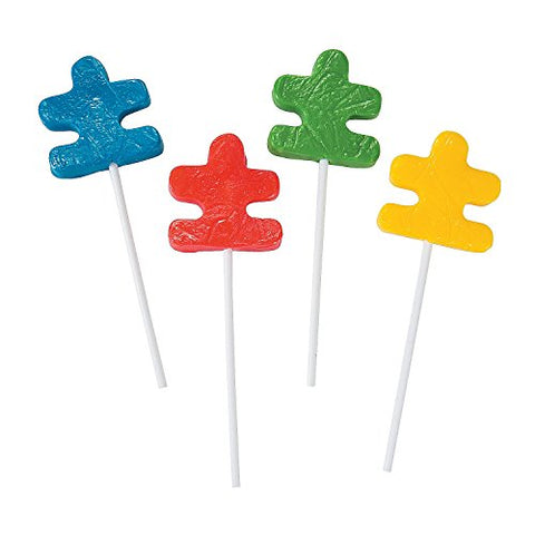 Puzzle Piece Lollipops - 12pcs