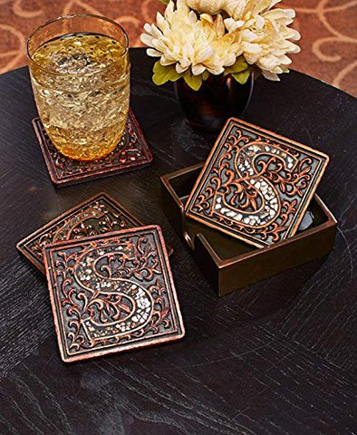 Mosaic Monogram Coaster-S, Set of 5