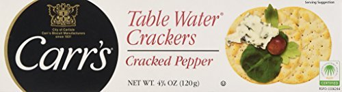 Carrs Table Water Crackers with Cracked Pepper, 4.25 oz