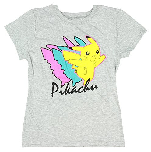 Pokemon Pikachu Girls Glitter Tee-L