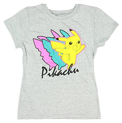Pokemon Pikachu Girls Glitter Tee-L