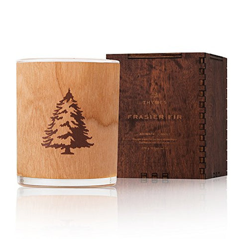Thymes Frasier Fir Wooden Wick Candle