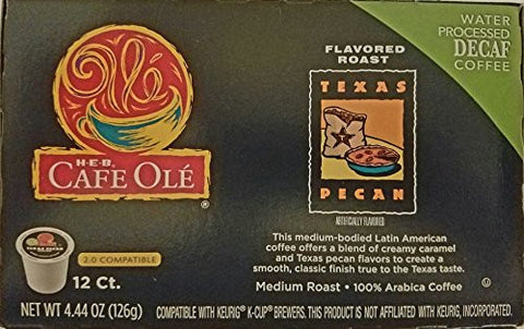 Cafe Ole Decaf Texas Pecan Single Cup 12 ct.