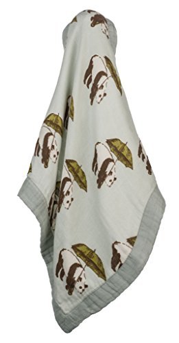 Bamboo Mini Lovey 18” x 18”, Blue Panda