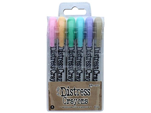 Tim Holtz Distress Crayons Set #5 (Spun Sugar/Dried Marigold/Cracked P –  Capital Books and Wellness