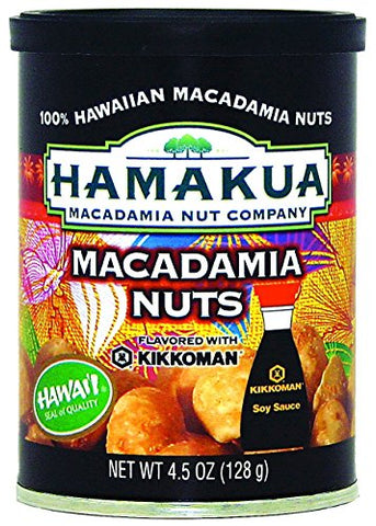 Macadamia Nuts Flavored with Kikkoman Soy Sauce 4.5oz Can