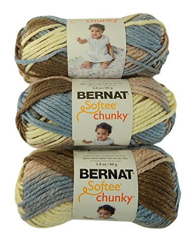 Bernat Softee Chunky Yarn - Ombre Nature's Way 77 Yards 2.8 OZ