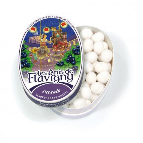 Les Anis de Flavigny All Natural Blackcurrant Flavored Mints,1.8oz.