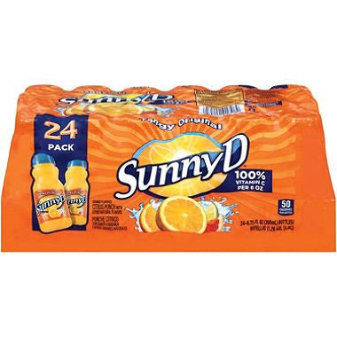 Sunny D Tangy Original Bottle, 6.75 oz 24-pack