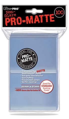 100ct Pro-Matte Clear Standard Deck Protectors