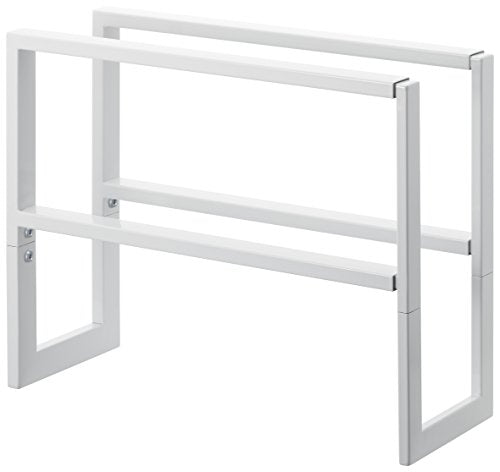 Line 2 Shelves Adjustable Shoe Rack - White