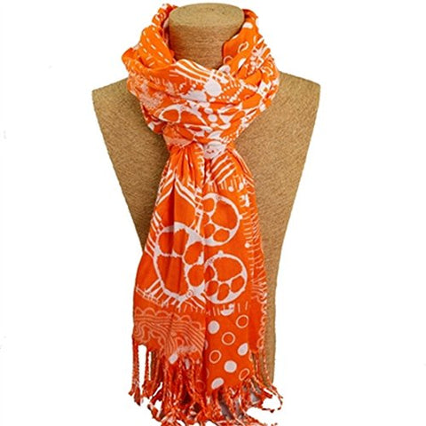 Mixed Print Scarf, Clemson, 72"L x 24"W