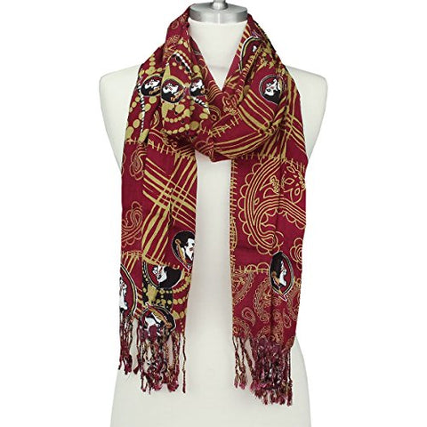Mixed Print Scarf, Florida State, 72"L x 24"W