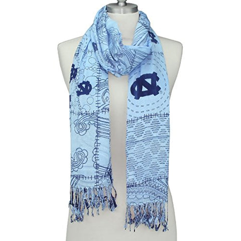 Mixed Print Scarf, North Carolina, 72"L x 24"W