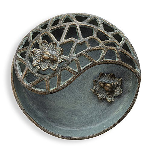 Yin and Yang Frogs Jewelry Holder  2.5”H 5.5”W 5.5”D Aluminum .6lbs