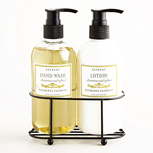 Retreat Plumeria Liquid Soap And Lotion Caddy, 10 oz ea. – Capital Books  and Wellness