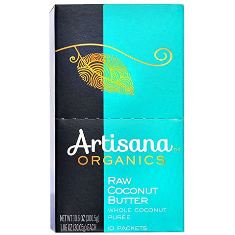 Coconut Butter, Organic, Raw, 1.06 oz Squeeze Pack