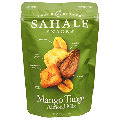Sahale Snacks - Nut and Fruit Mixes Standard Pouches, Mango Tango Almond, 8 oz