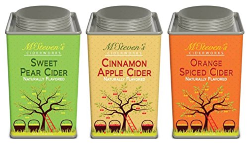 Ciderworks Cinnamon Apple Cider, 6.25 Oz and Ciderworks Orange Spiced Cider, 6.25Oz and Ciderworks Sweet Pear Cider, 6.25 Oz