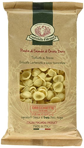 Rustichella d'Abruzzo Pasta, Durum Wheat in Tray, Orecchiette, 250 gr/8.8 oz