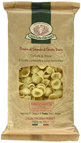 Rustichella d'Abruzzo Pasta, Durum Wheat in Tray, Orecchiette, 250 gr/8.8 oz