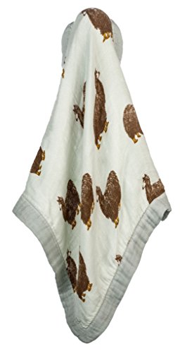 Bamboo Mini Lovey 18” x 18”, Blue Alpaca