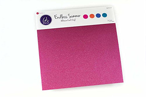 Endless Summer Pack 12"x12" Glitter Adhesive Vinyl - Coral, Melon, Mint and Light Blue Glitter Sheets