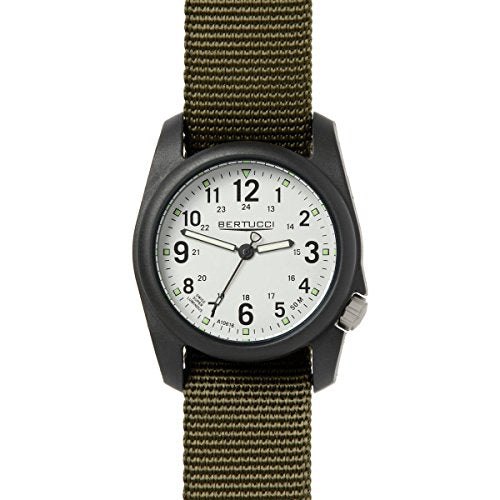 DX3 Field, Stone Dial / Black Case- #123 Defender Olive Nylon Band