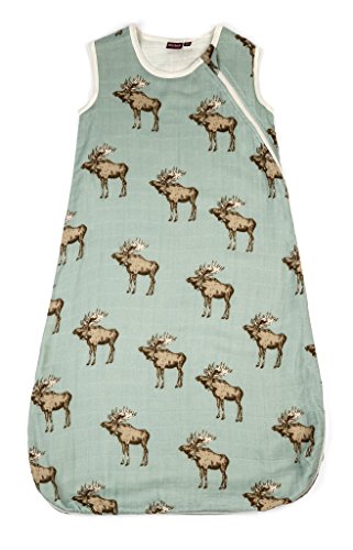 Bamboo Plush Sleep Sack, Bow Tie Moose- 0-6M